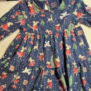 Next Holiday Triple Tiered Knit Dress Size 4/5